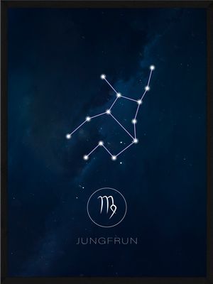 Jungfrun stjärntecken affisch