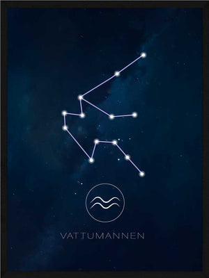 Vattumannen stjärntecken affisch
