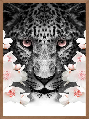 Leopard i blomster plakat dyr