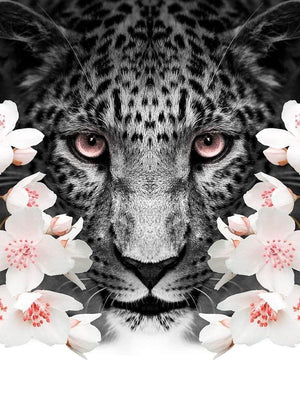 Leopard i blomster plakat dyr