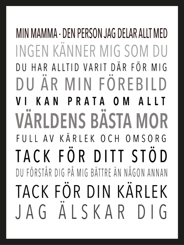 Min mamma affisch