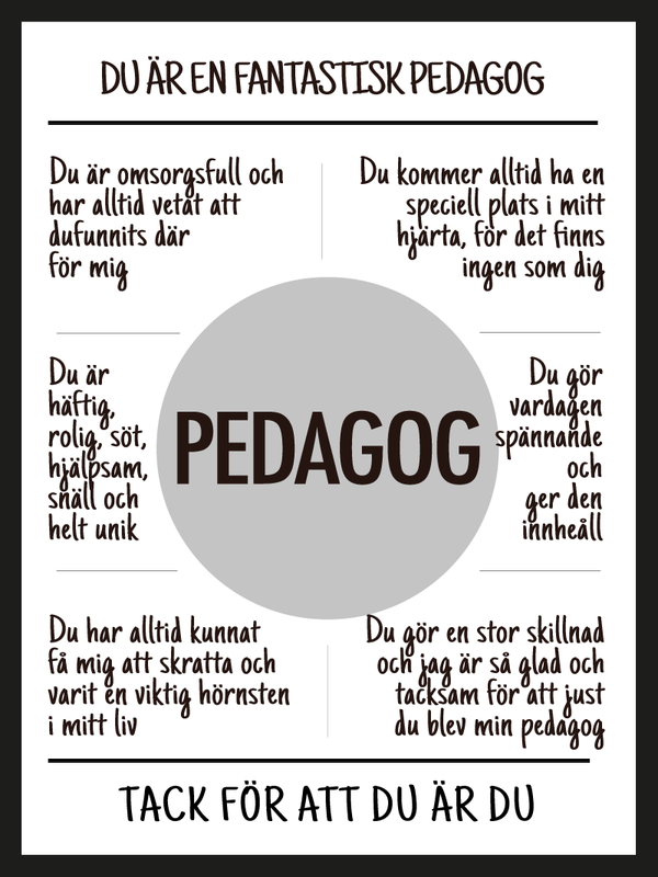 Pedagog affisch