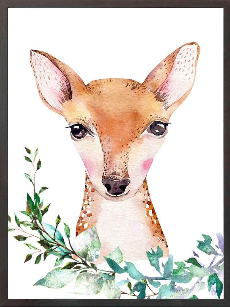 Portræt af en hjort børneplakat børneplakat