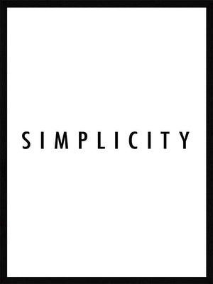 Simplicity plakat citat