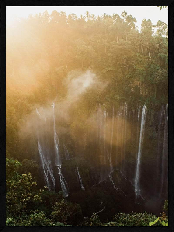 Solopgang over kløft natur