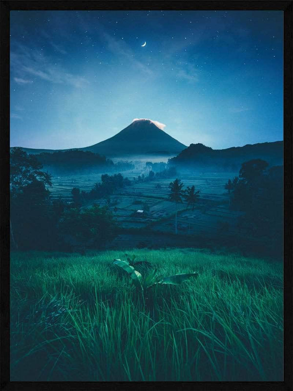 Vulkanen i det fjerne plakat natur